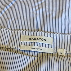 Babaton Blue and White Striped Cotton Top